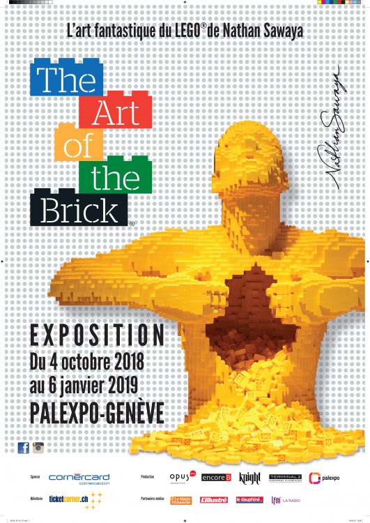 Affiche expo Art of the bricks Geneve 1 26oct18